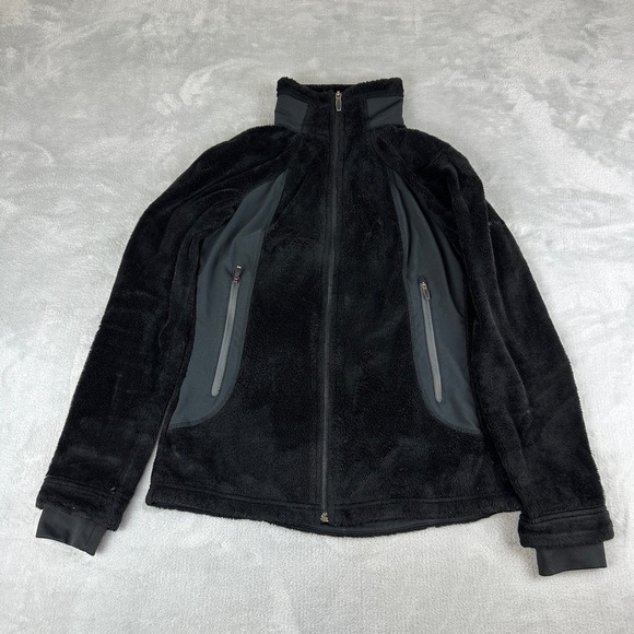 Columbia Black Fuzzy Jacket Women’s Size Small - Picture 1 of 11